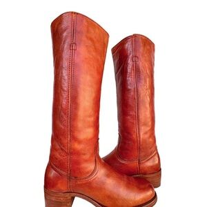 Vintage Black Label FRYE Tall Sunrise Campus Boots